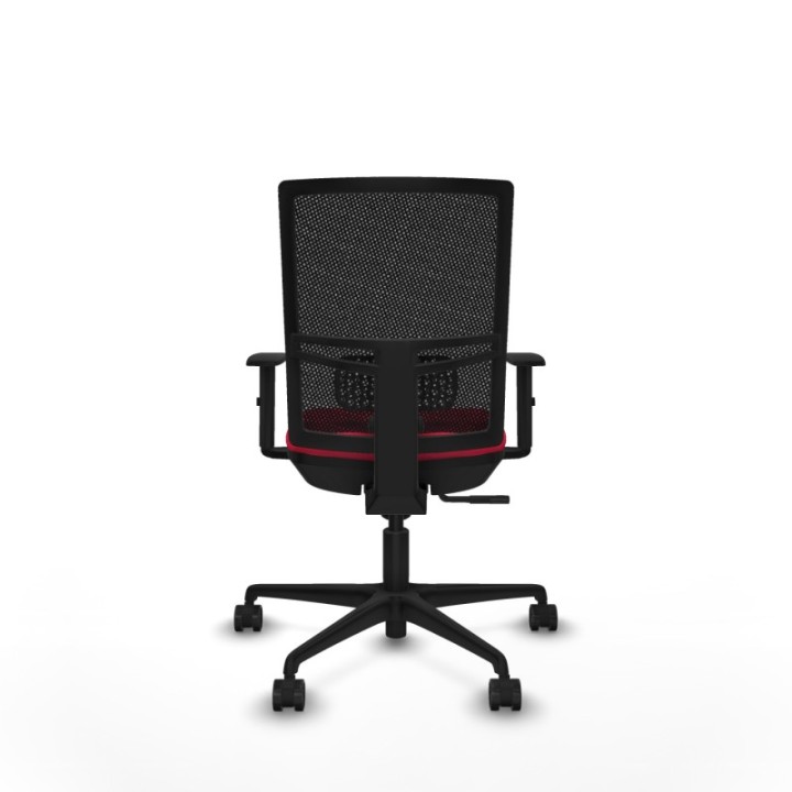 Yunquera sincro malla negra bali rojo brazos 1D base nailon ruedas 65mm nailon