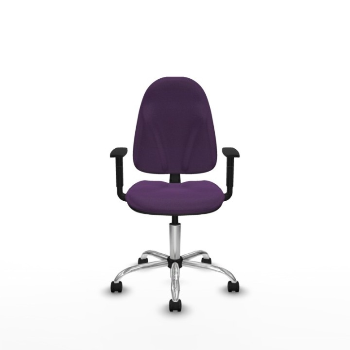 Algarra CP bali morado brazos 1D base cromada ruedas nailon 50mm