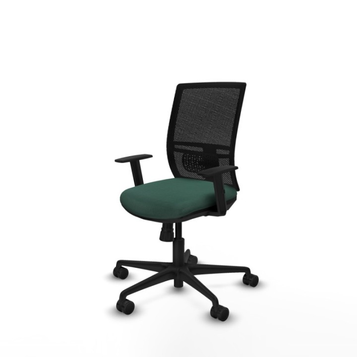 Yunquera sincro malla negra bali verde botella brazos 1D base nailon ruedas 65mm nailon