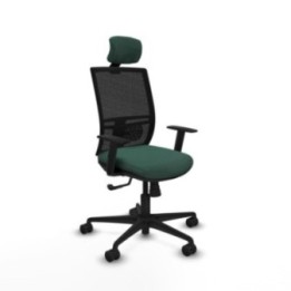 Yunquera sincro malla negra bali verde botella brazos 1D base nailon cabecero 1D ruedas 65mm nailon