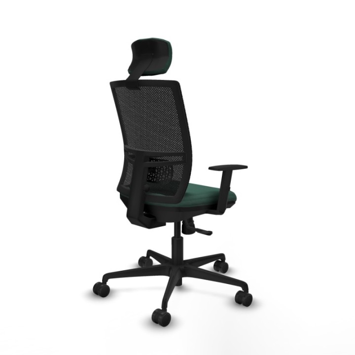 Yunquera sincro malla negra bali verde botella brazos 1D base nailon cabecero 1D ruedas 65mm nailon