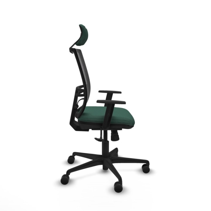 Yunquera sincro malla negra bali verde botella brazos 1D base nailon cabecero 1D ruedas 65mm nailon