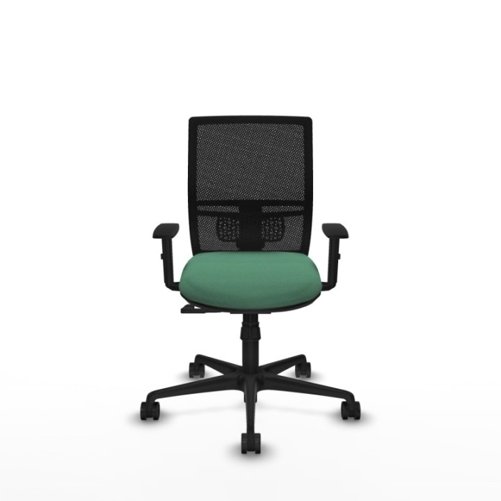 Yunquera sincro malla negra bali verde esmeralda brazos 1D base nailon ruedas 65mm nailon