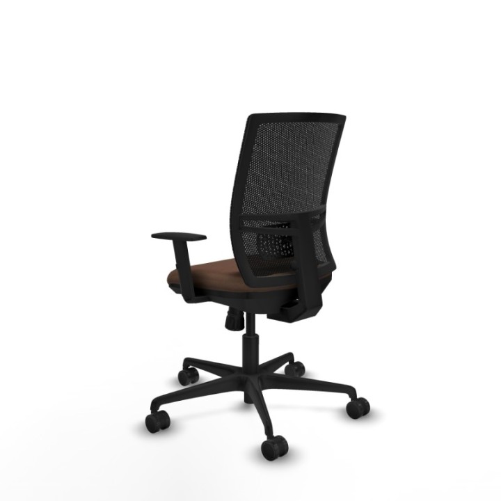 Yunquera sincro malla negra bali marrón oscuro brazos 1D base nailon ruedas 65mm nailon