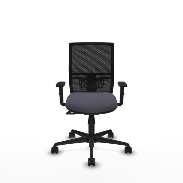 Yunquera sincro malla negra bali gris oscuro brazos 1D base nailon ruedas 65mm nailon