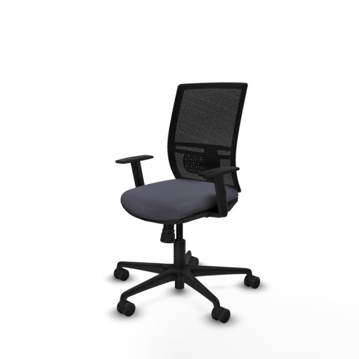 Yunquera sincro malla negra bali gris oscuro brazos 1D base nailon ruedas 65mm nailon