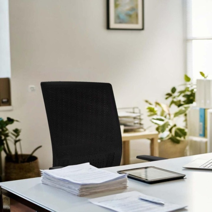 Yunquera sincro malla negra bali gris oscuro brazos 1D base nailon ruedas 65mm nailon