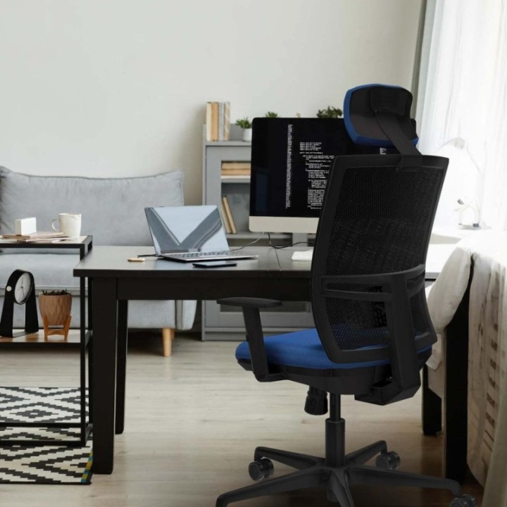 Yunquera sincro malla negra bali gris oscuro brazos 1D base nailon cabecero 1D ruedas 65mm nailon