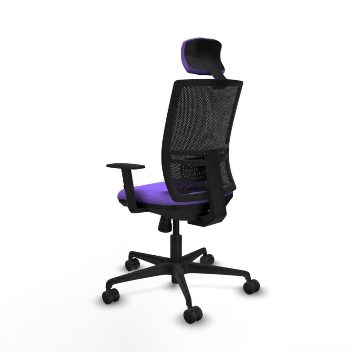 Yunquera sincro malla negra bali lila brazos 1D base nailon cabecero 1D ruedas 65mm nailon