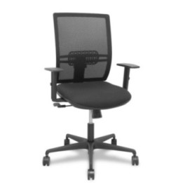 Silla Yunquera sincro malla negra bali negro brazo regulable.