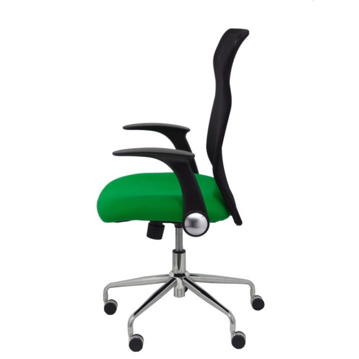 Silla Minaya respaldo malla negro asiento bali verde