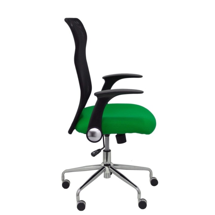 Silla Minaya respaldo malla negro asiento bali verde