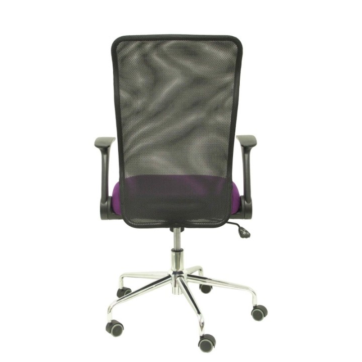 Silla Minaya respaldo malla negro asiento bali morado