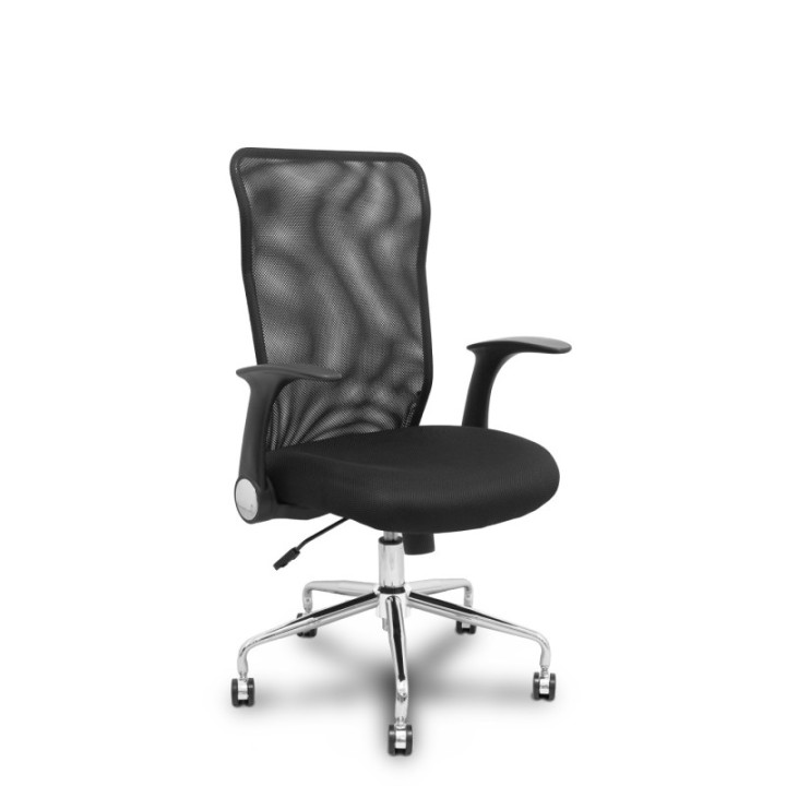 Silla Minaya respaldo malla negro asiento 3D negro