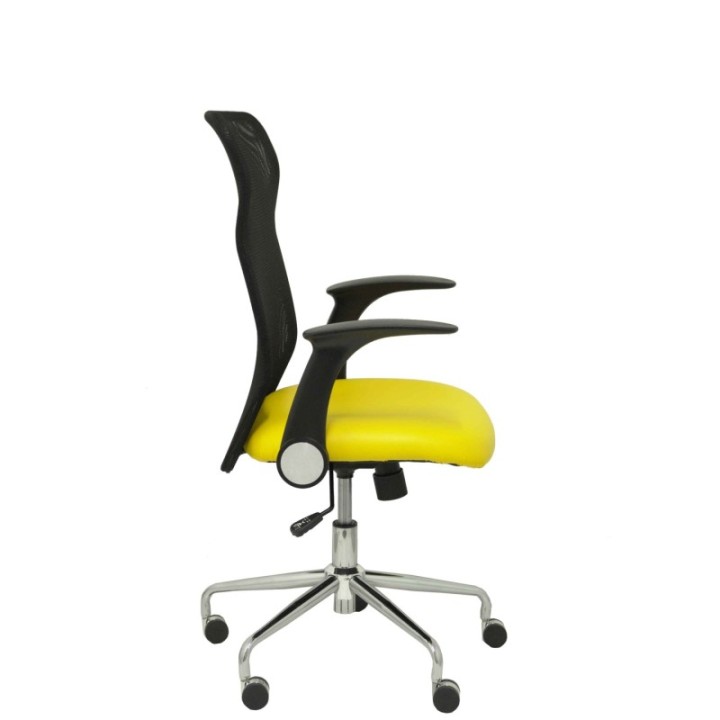 Silla Minaya similpiel amarillo