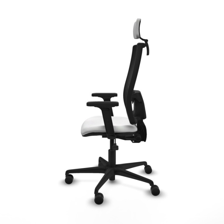 Bormate asincro malla negra bali blanco brazos 2D base nailon cabecero 2D ruedas 65mm nailon