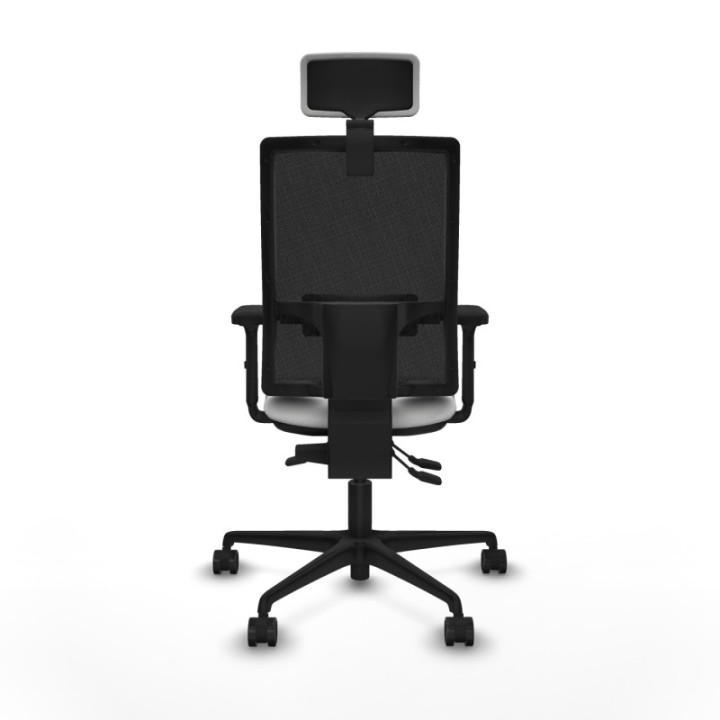 Bormate asincro malla negra bali blanco brazos 2D base nailon cabecero 2D ruedas 65mm nailon