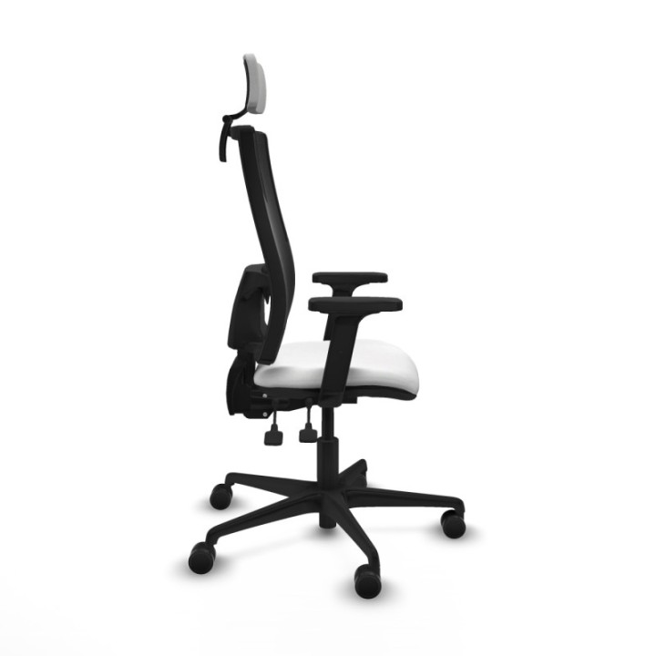 Bormate asincro malla negra bali blanco brazos 2D base nailon cabecero 2D ruedas 65mm nailon