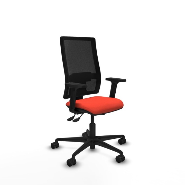 Bormate asincro malla negra bali naranja oscuro brazos 2D base nailon  ruedas 65mm nailon