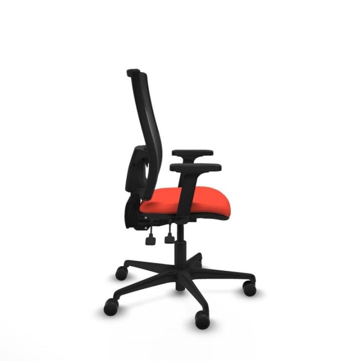 Bormate asincro malla negra bali naranja oscuro brazos 2D base nailon  ruedas 65mm nailon