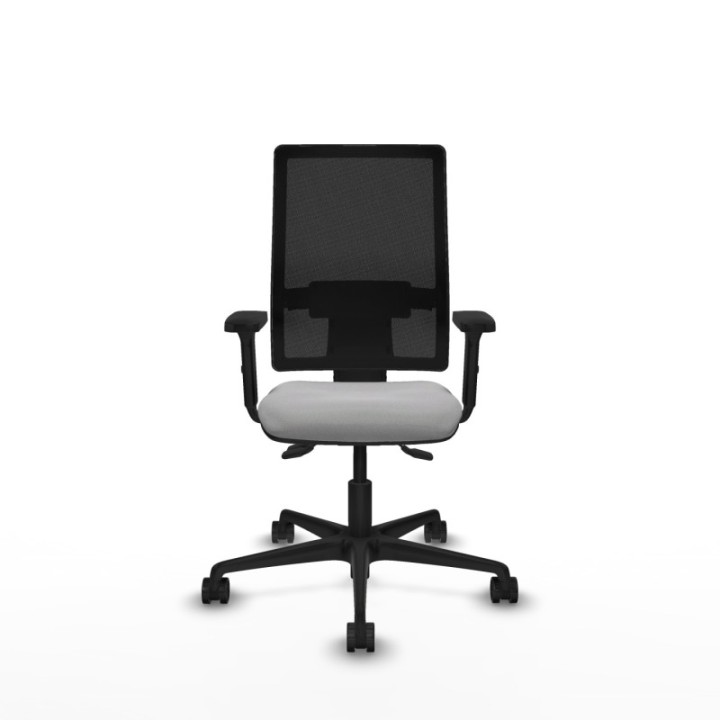 Bormate asincro malla negra bali gris claro brazos 2D base nailon  ruedas 65mm nailon