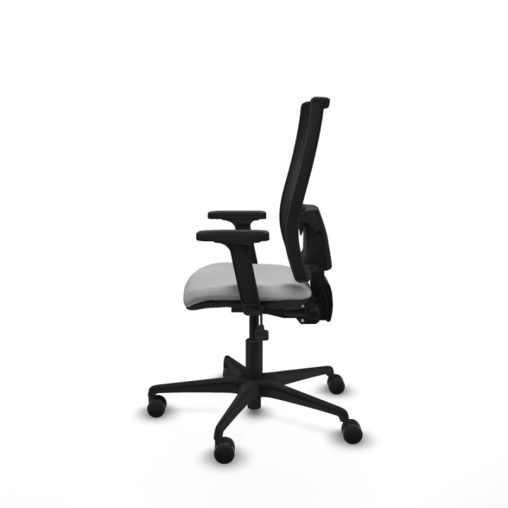 Bormate asincro malla negra bali gris claro brazos 2D base nailon  ruedas 65mm nailon