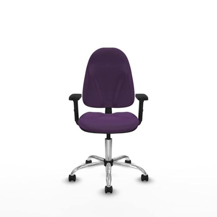 Algarra CP bali morado brazos 2D base cromada ruedas autofrenantes 50mm