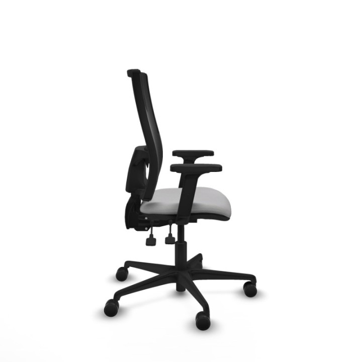 Bormate asincro malla negra bali gris claro brazos 2D base nailon  ruedas 65mm nailon