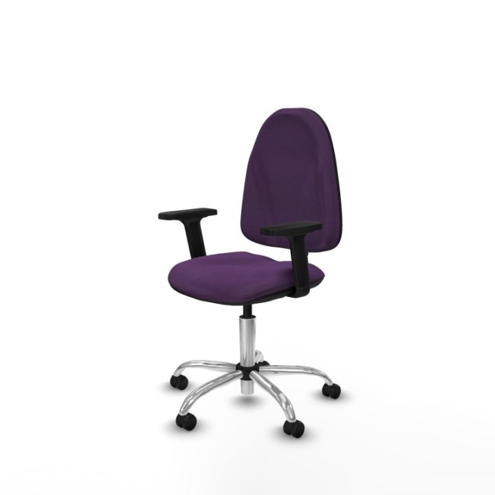 Algarra CP bali morado brazos 2D base cromada ruedas autofrenantes 50mm