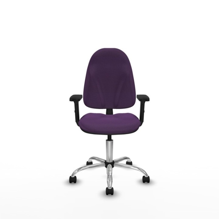 Algarra CP bali morado brazos 2D base cromada ruedas nailon 50mm