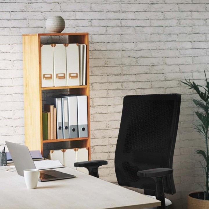 Bormate asincro malla negra bali marrón oscuro brazos 2D base nailon  ruedas 65mm nailon