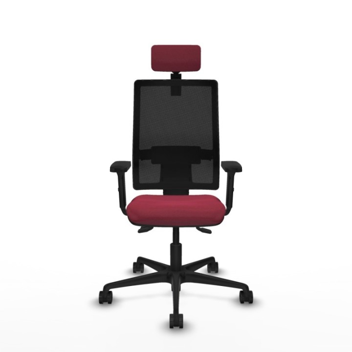 Bormate asincro malla negra bali granate brazos 2D base nailon cabecero 2D ruedas 65mm nailon