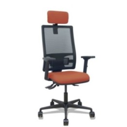 Silla Bormate asincro malla negra asiento bali marrón brazos 2D ruedas 65mm cabecero regulable