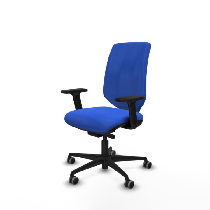 Ossa tapizada traslack bali azul brazos 2D base nailon ruedas 65mm engomadas