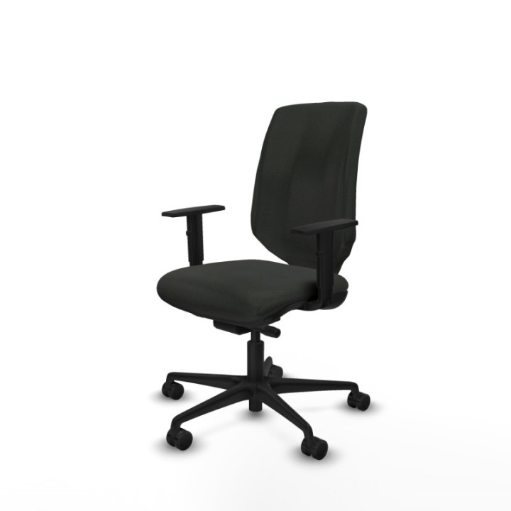 Ossa tapizada traslack bali negro brazos 1D base nailon ruedas 65 mm nailon