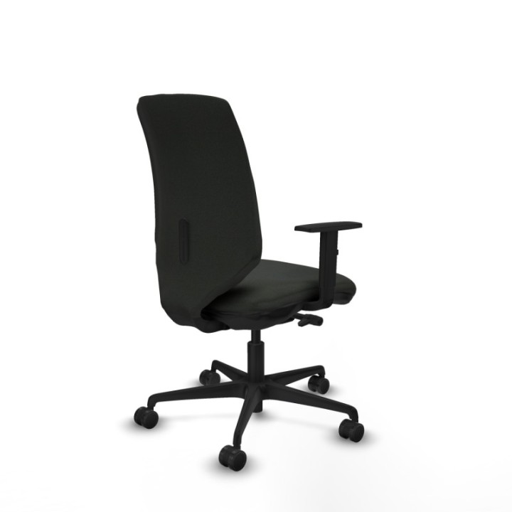 Ossa tapizada traslack bali negro brazos 1D base nailon ruedas 65 mm nailon