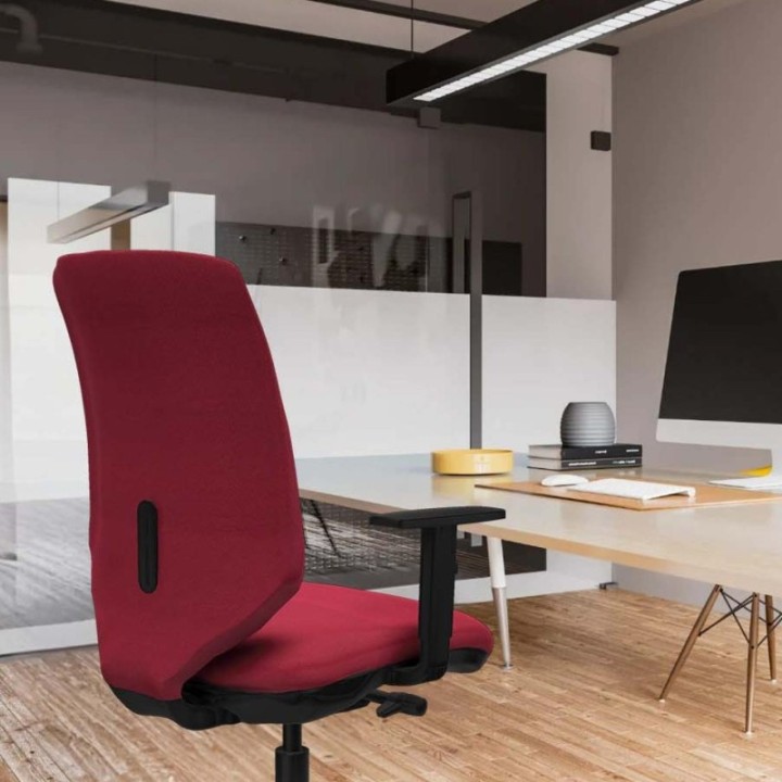 Ossa tapizada traslack bali negro brazos 1D base nailon ruedas 65 mm nailon