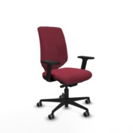 Ossa tapizada traslack bali granate brazos 2D base nailon ruedas 65mm engomadas