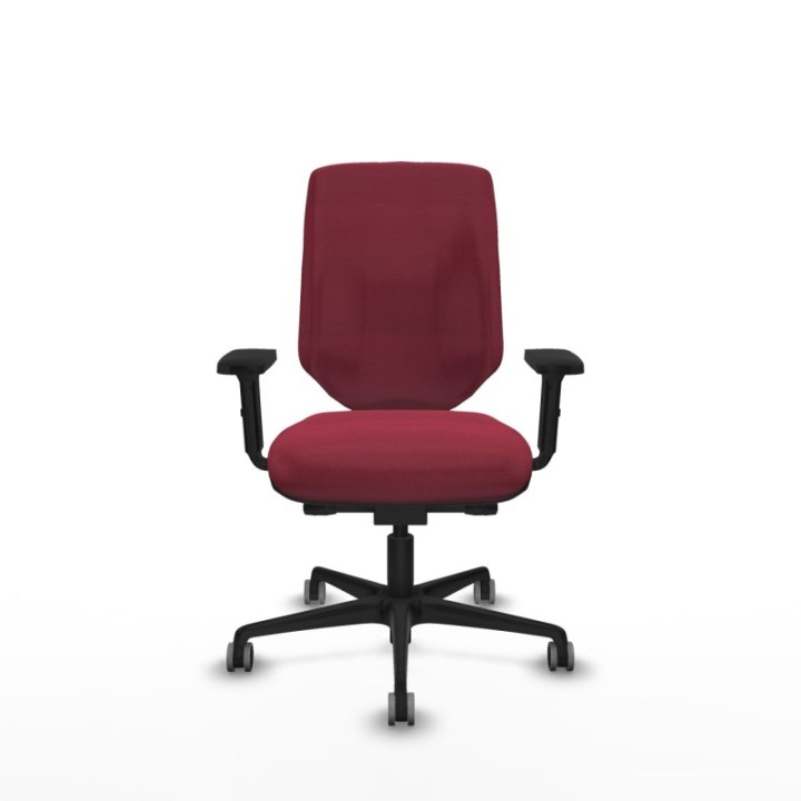 Ossa tapizada traslack bali granate brazos 2D base nailon ruedas 65mm engomadas