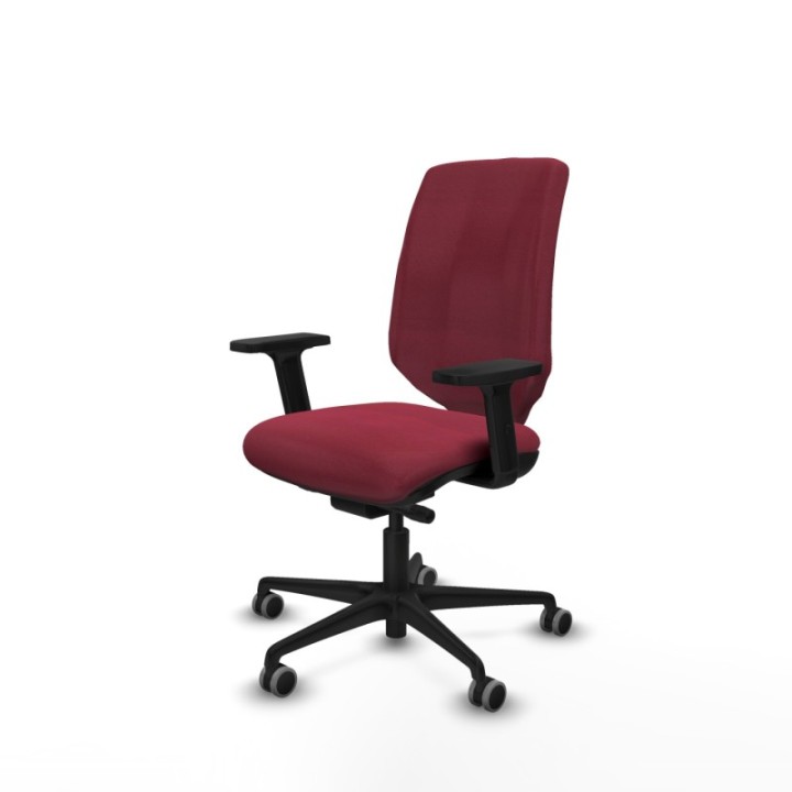 Ossa tapizada traslack bali granate brazos 2D base nailon ruedas 65mm engomadas