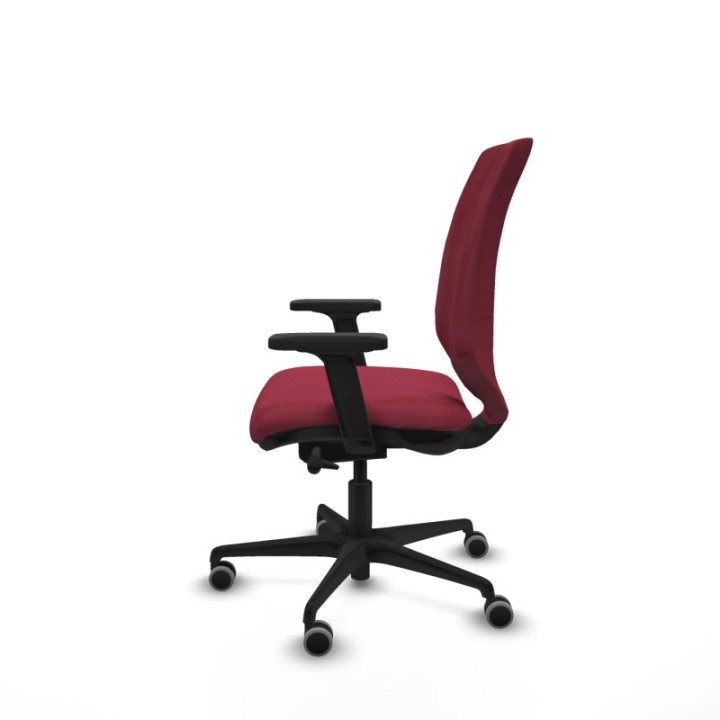 Ossa tapizada traslack bali granate brazos 2D base nailon ruedas 65mm engomadas