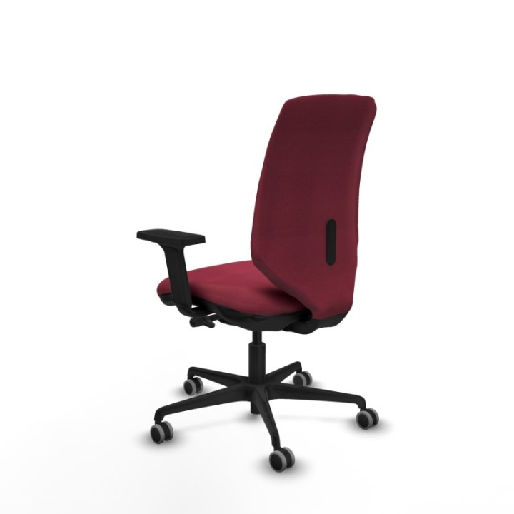 Ossa tapizada traslack bali granate brazos 2D base nailon ruedas 65mm engomadas