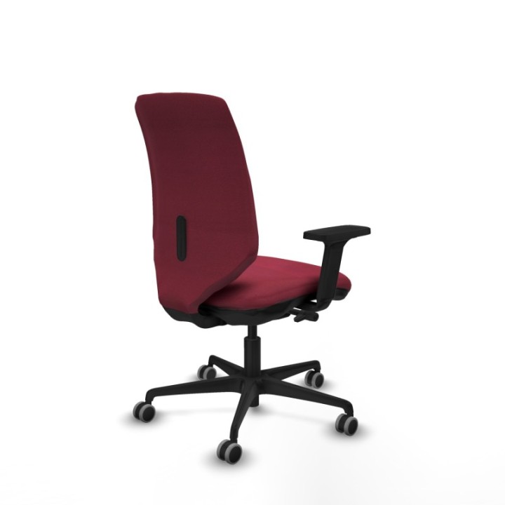 Ossa tapizada traslack bali granate brazos 2D base nailon ruedas 65mm engomadas