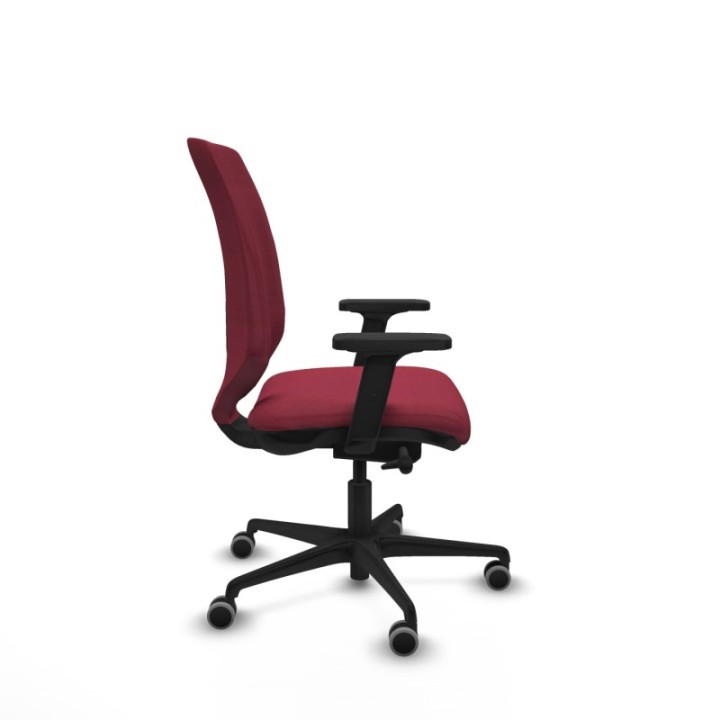 Ossa tapizada traslack bali granate brazos 2D base nailon ruedas 65mm engomadas