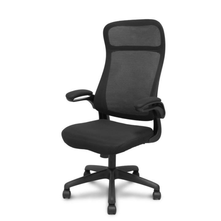 Silla Opti524 respaldo malla negro y asiento tela negro