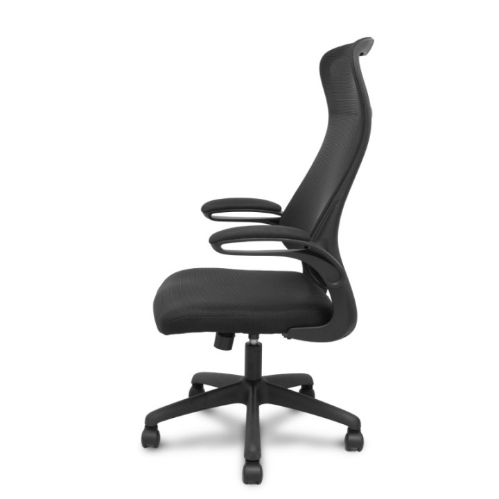 Silla Opti524 respaldo malla negro y asiento tela negro