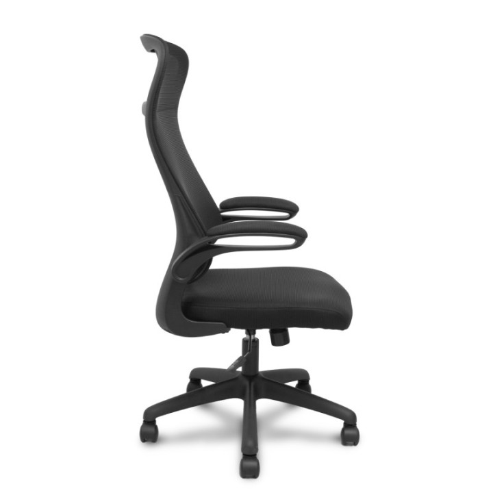 Silla Opti524 respaldo malla negro y asiento tela negro