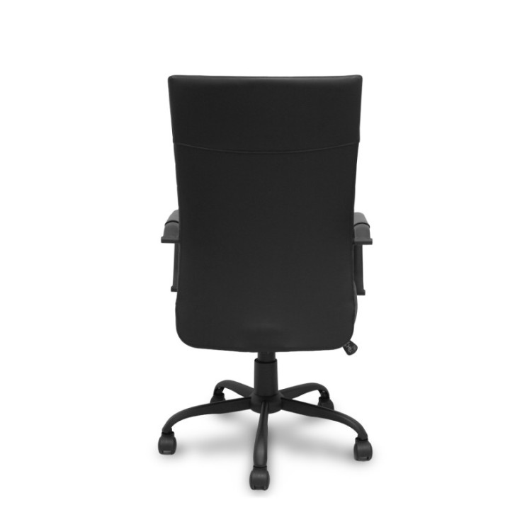 Sillón Opti527 basculante similpiel negro base metálica negra