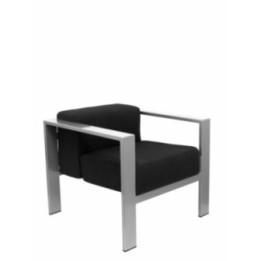 Sillón de espera Lázaro bali negro