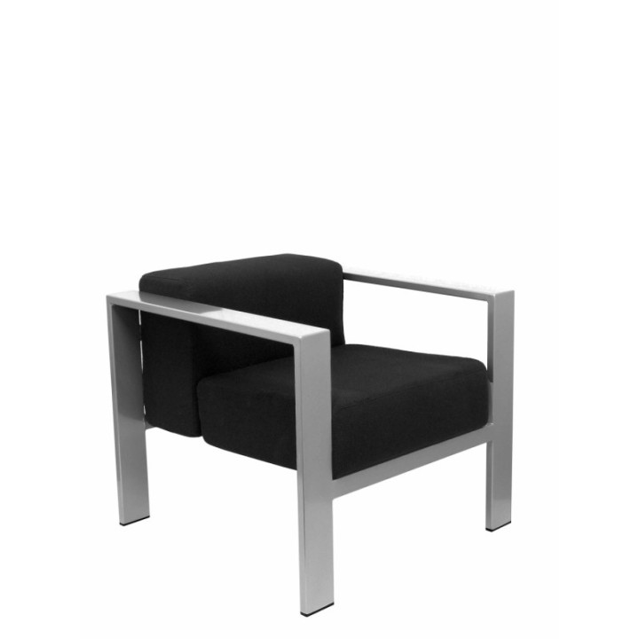 Sillón de espera Lázaro bali negro